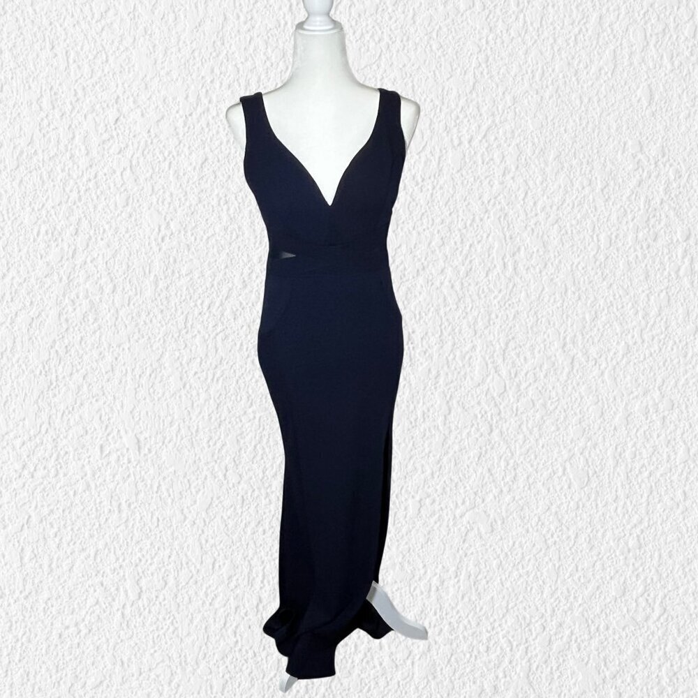 EMERALD SUNDAE Junior Navy Sleeveless Gown, Size M